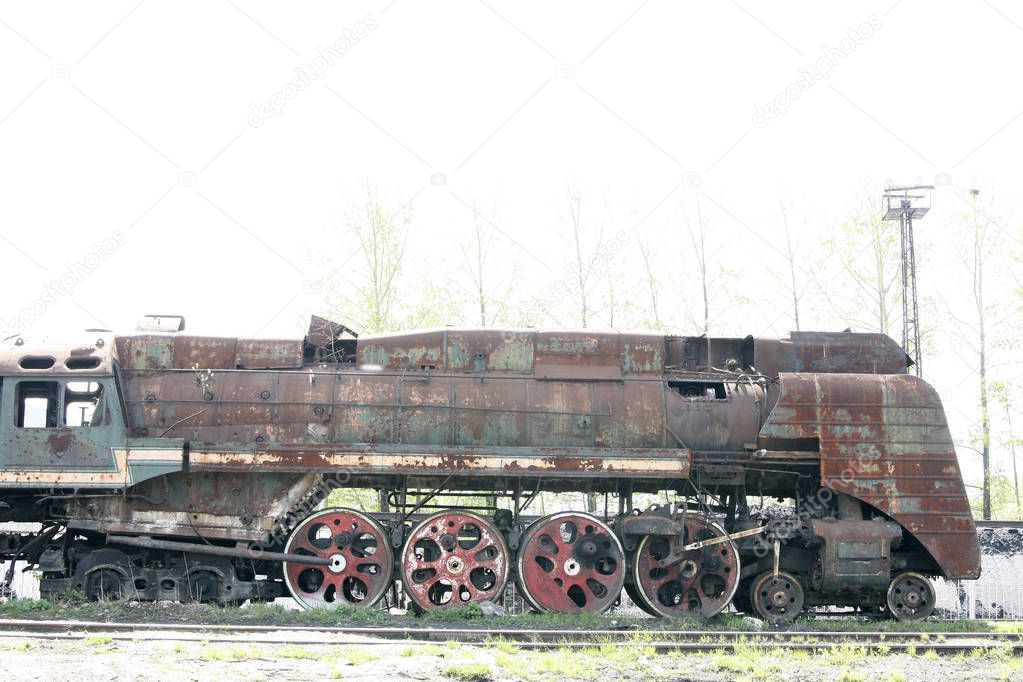 Abandoned old locomotive. 