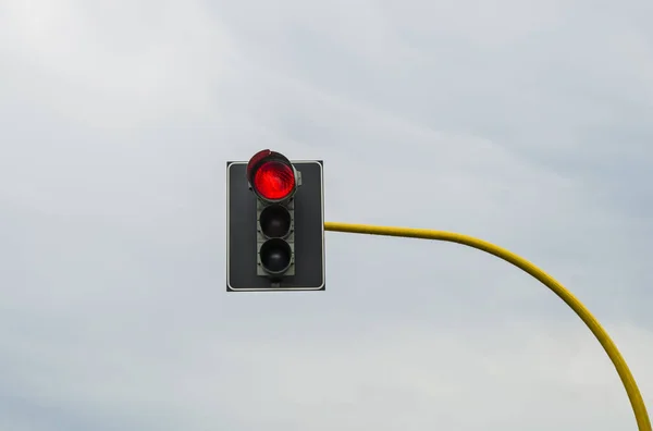 Rött trafikljus — Stockfoto