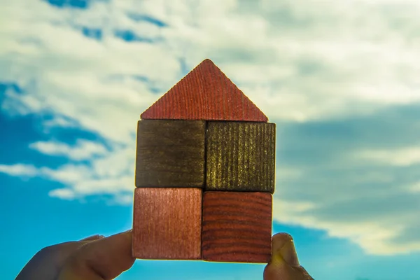 House made from  geometric figures — Stock Photo, Image