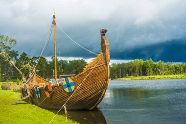 Viking transport ship clipart