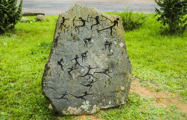 Figuren auf dem Stein, Zeichnung — Stockfoto