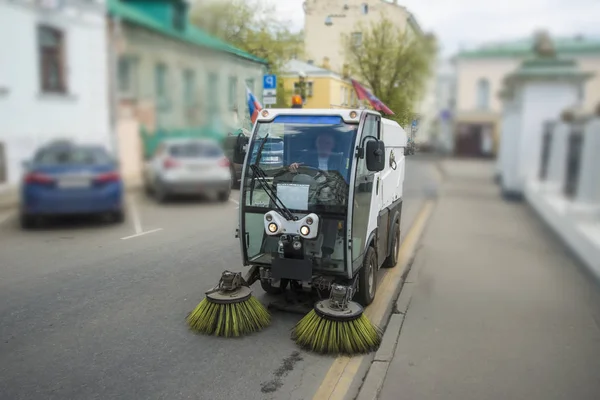 Car for cleaning roads and sidewalks — Stock Photo, Image