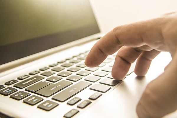 Typing male hand — Stock Photo, Image