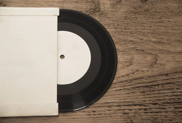 Black vinyl record — Stock Photo, Image