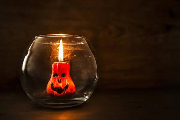 Тыквенная свеча Джека-Фонаря — стоковое фото