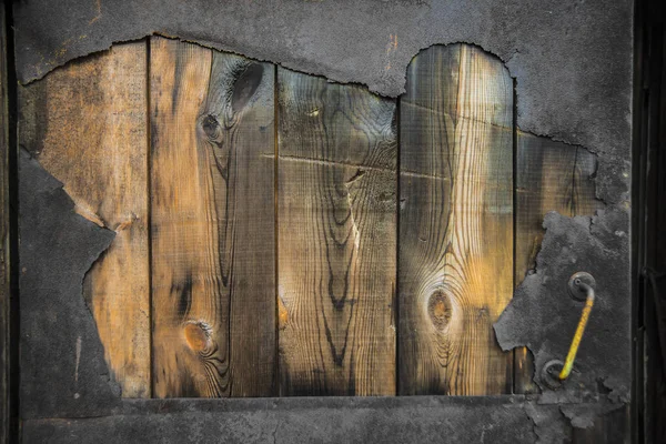 Paslı demir ve ahşap duvar — Stok fotoğraf