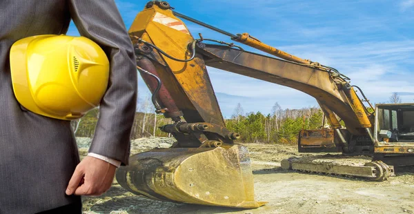 Engineer with yellow helmet — Stock Photo, Image