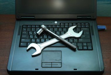 Araçlar siyah dizüstü klavye 