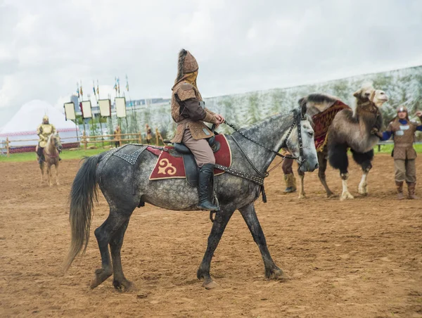 Asian warriors,  Kazakhstan — Stock Photo, Image