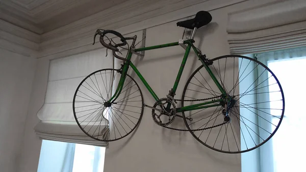 Hipster zielony rower — Zdjęcie stockowe