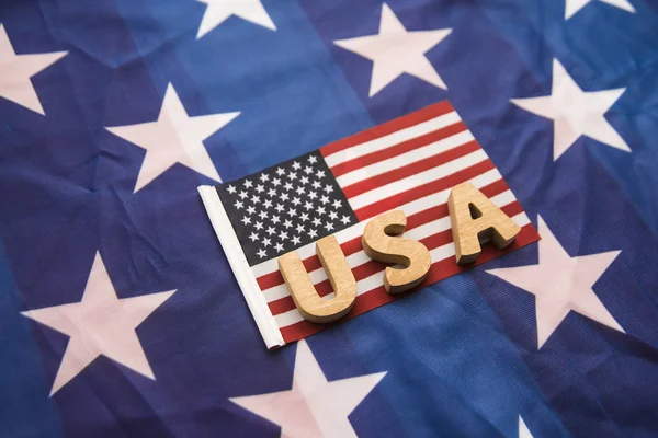 Тлі Прапорів Сша Сполучені Штати Америки Маленький Прапор Великий — стокове фото
