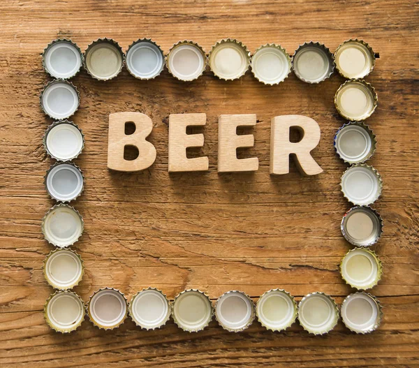 Frame made from  Bottle Caps — Stock Photo, Image