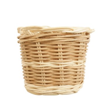 boş sepet beyaz üzerine izole 