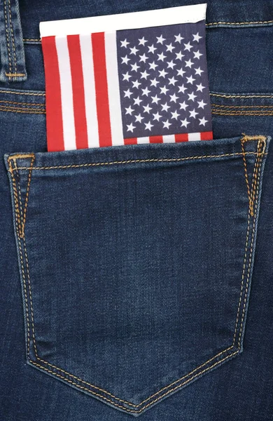 American Flag inside   Pocket — Stock Photo, Image