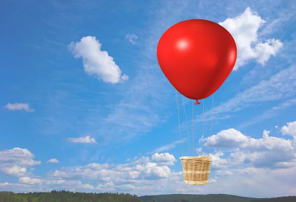 ビンテージ赤い気球 — ストック写真