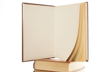 Stack of books isolated on the white  clipart