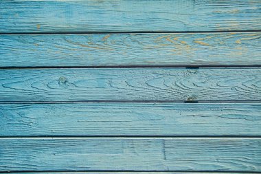 Old painted blue wooden  fence  clipart