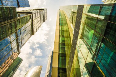 Moskova şehir içinde gökdelenler 