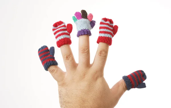 5 本指の手袋 — ストック写真