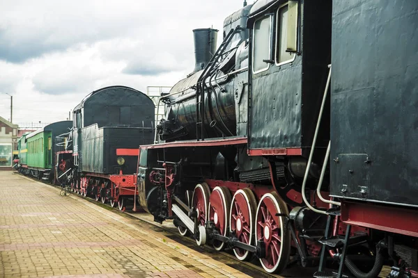 yaşlı buharlı lokomotif 