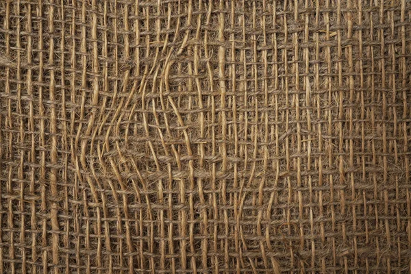 Tecido de Burlap enrugado — Fotografia de Stock