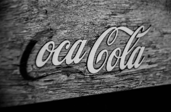 Praga Czechy Może 2017 Retro Vintage Wieku Logo Coca Cola — Zdjęcie stockowe