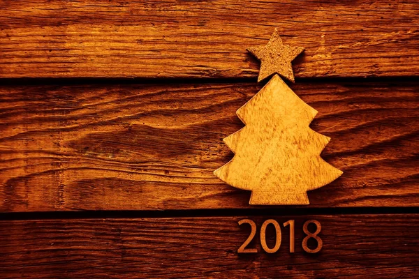 Kerstboom van hout — Stockfoto