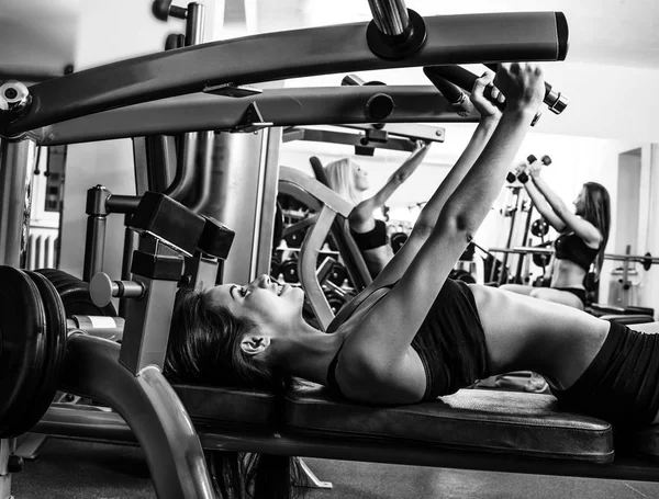 Spor Salonunda Egzersiz Spor Kadın Grubu — Stok fotoğraf