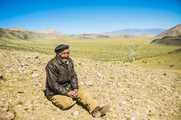 Ανώτερος άνθρωπος στη Δυτική Μογγολία. — Φωτογραφία Αρχείου