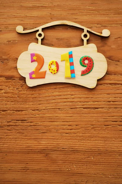 Number 2019 on signboard — Stock Photo, Image