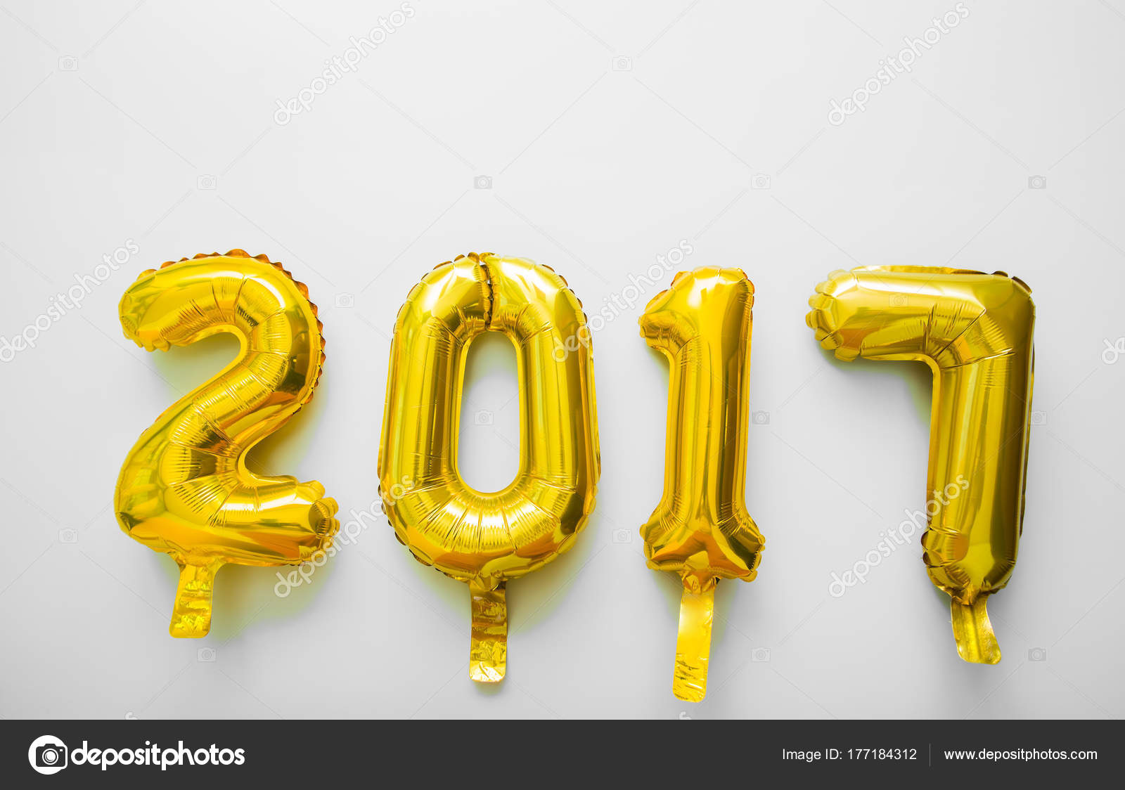 2017 number balloons