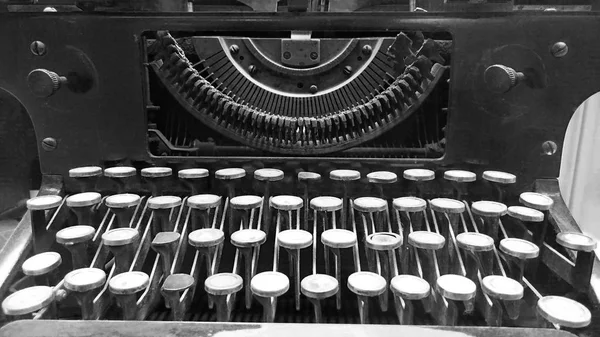 Details Old Retro Vintage Aged Typewriter Vintage Style — Stock Photo, Image