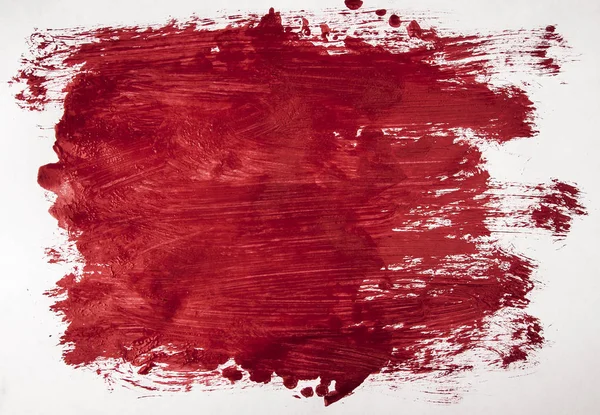 Piros Akvarell Helyszínen Elszigetelt Fehér Background Üres Másolat Hely Felirat — Stock Fotó