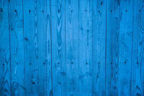 Alten Lackierten Blauen Holzzaun Textur Oder Hintergrund Schäbige Retro Gealterte — Stockfoto