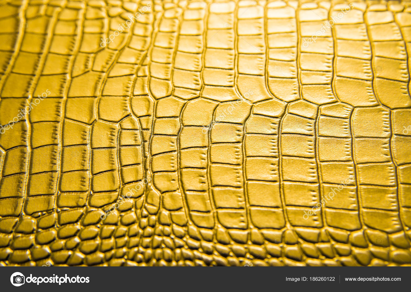 Gold Crocodile Skin Background Crocodile Leather Texture Closeup