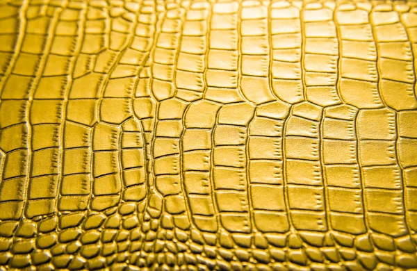 Fundo Pele Crocodilo Dourado Textura Couro Crocodilo Close Fundo — Fotografia de Stock