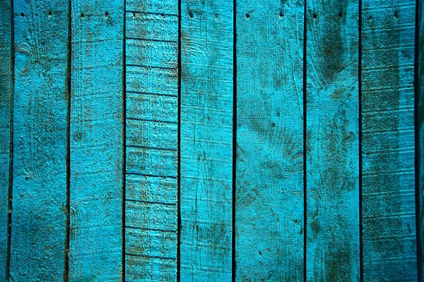 Old Painted Blue Wooden Fence Texture Background Shabby Retro Aged — Stock Photo, Image