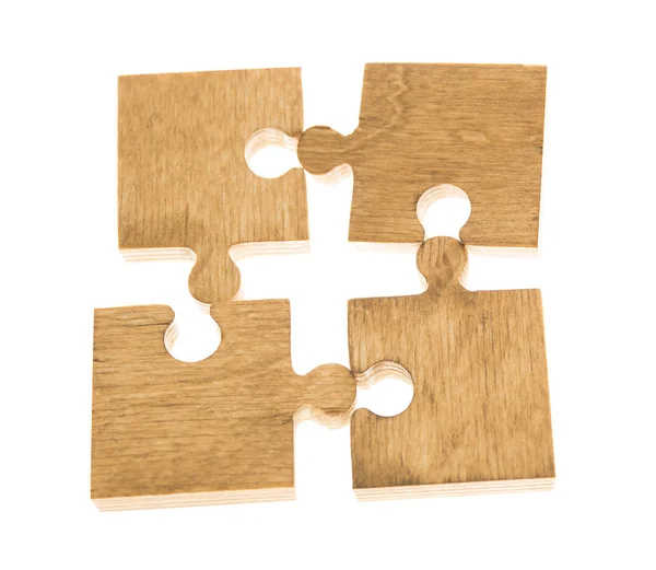 Pezzi puzzle in legno — Foto Stock