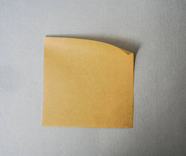 empty Brown sticker paper note isolated on white