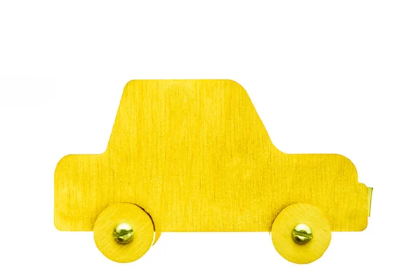 Beyaz Arka Plan Üzerinde Izole Sarı Oyuncak Taksi Taksi Sarı — Stok fotoğraf