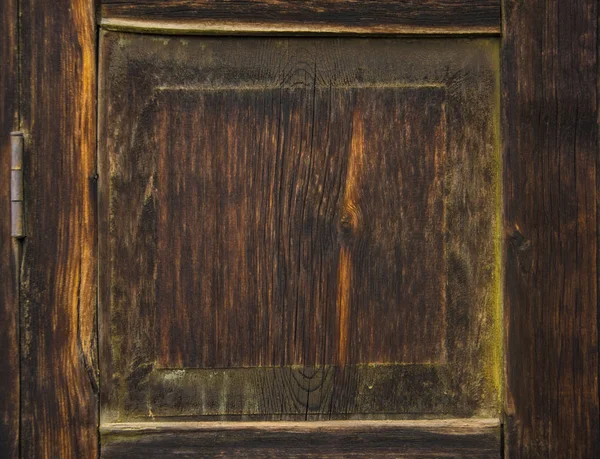 Vintage Braunen Holzrahmen Der Tür Mit Leeren Raum Inneren Holz — Stockfoto