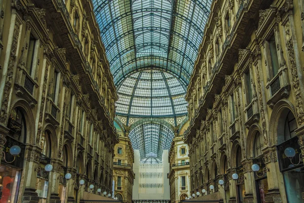 Milano Italien Juni 2014 Vittorio Emanuele Gallery Torget Piazza Duomo — Stockfoto