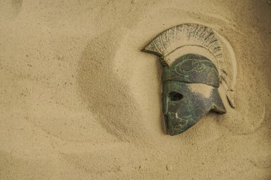 kum eski savaşçı kask. Iroquois Roma kask. Arkeoloji ve Paleontoloji kavramı