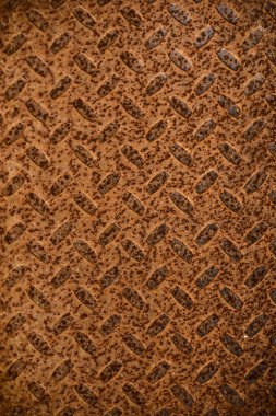 Paslı demiri kat doku arka plan. Paslı kahverengi Metalik arka plan