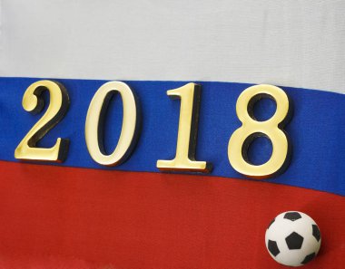 FIFA Dünya Kupası 2018 yılında Rusya ve Rus bayrağı. 