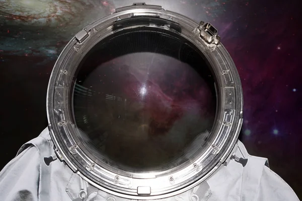 Διαστημική Στολή Άδειο Κοσμοναύτης Κράνος Του Αστροναύτη — Φωτογραφία Αρχείου