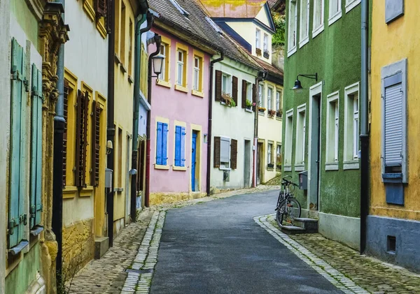 Vista Bamberg Alemania Edificios Medievales Tradicionales Viejas Casas Coloridas Ventana — Foto de Stock