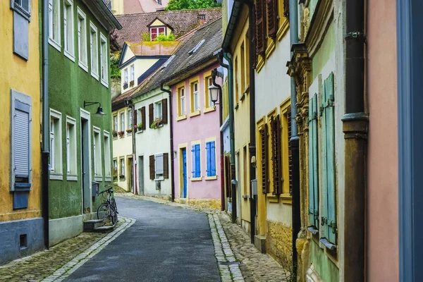 Vista Bamberg Alemania Edificios Medievales Tradicionales Viejas Casas Coloridas Ventana — Foto de Stock