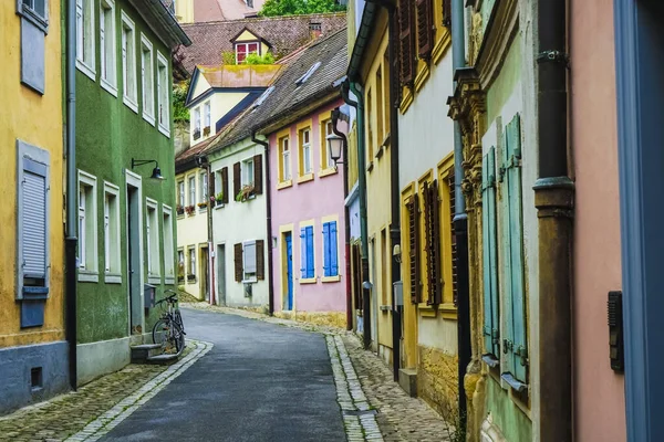 Kilátás Bamberg Németország Hagyományos Középkori Épületek Régi Színes Házak Fából — Stock Fotó