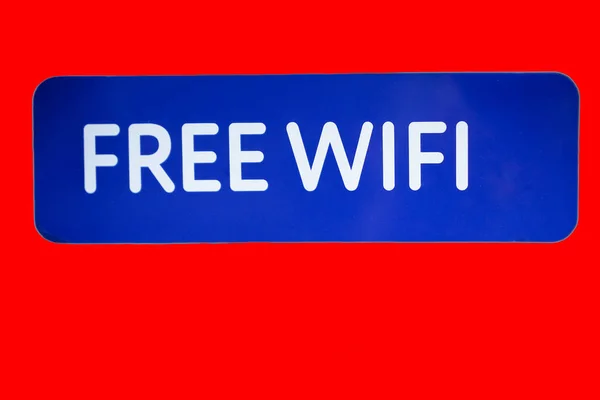 Free wifi zone signage. sign indicates that in this area it is possible to use public wifi for free.